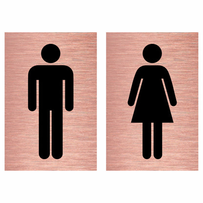 Slimline Aluminium Male & Female Toilet Sign Twin Pack | Viro Display