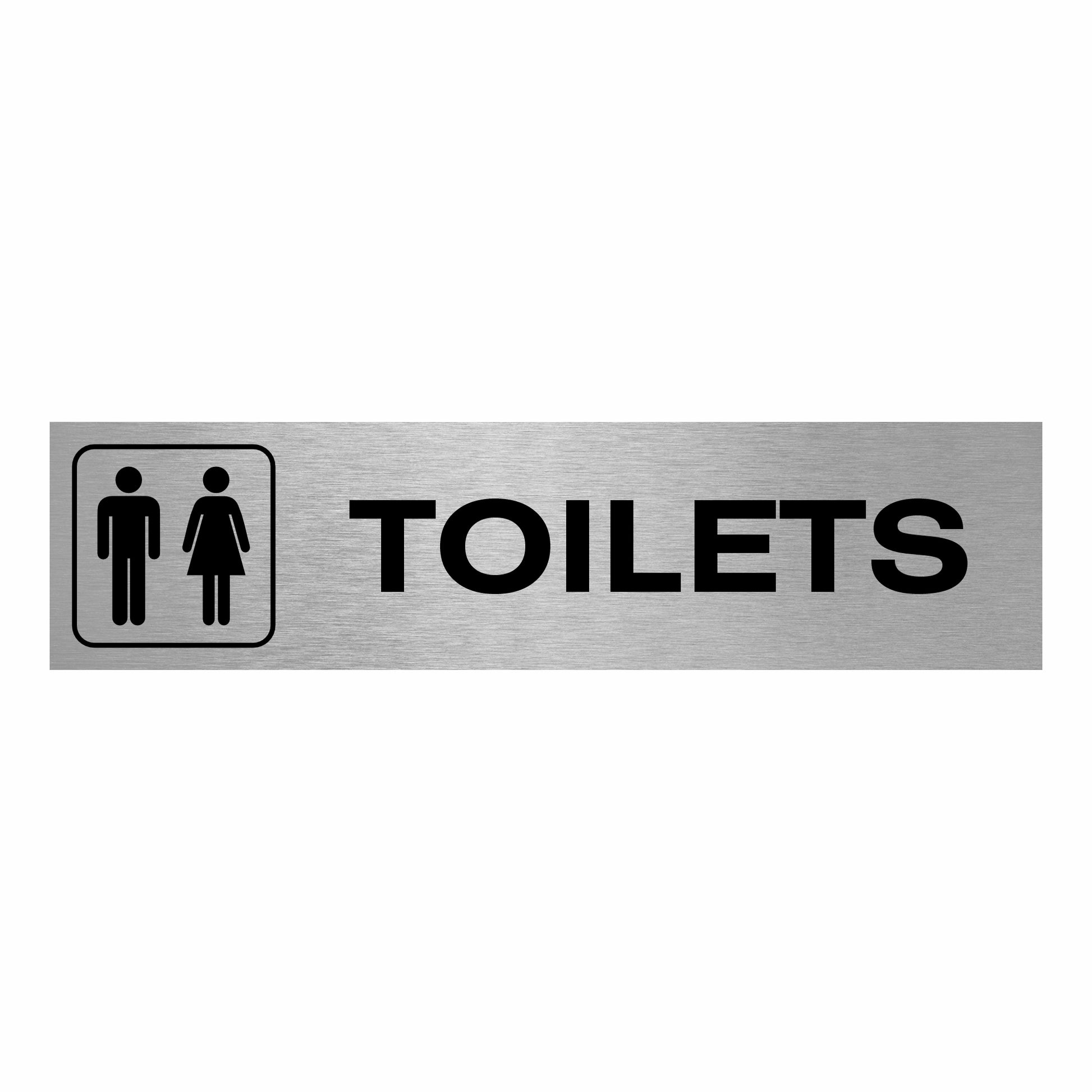 Slimline Aluminium Oblong Toilets Symbol Sign | Viro Display